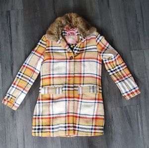 Mini boden plaid coat